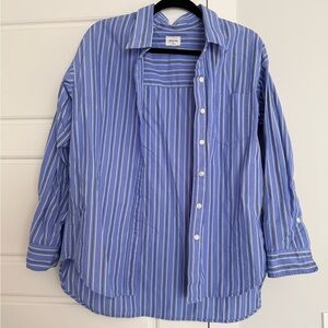 Wilfred Blue and White Striped Casual Shirt
